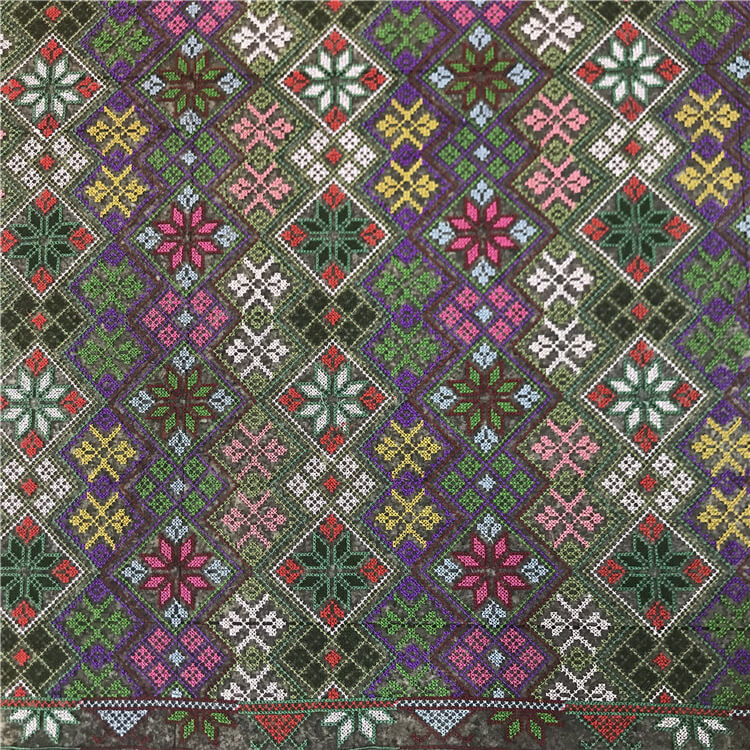 Ethnic Polyester Embroidered Fabric for Women's Wear Wholesale Supplie