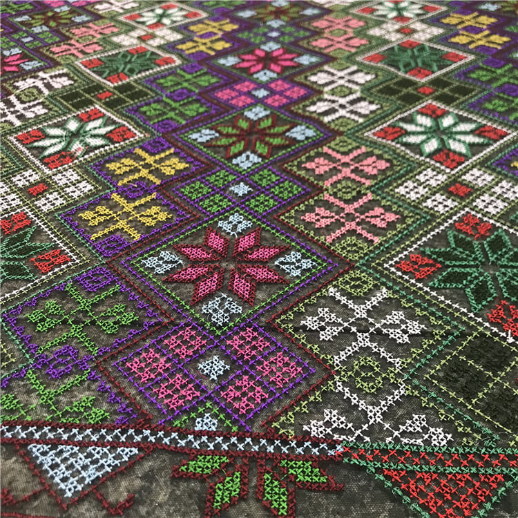 Ethnic Polyester Embroidered Fabric for Women's Wear Wholesale Supplie 3