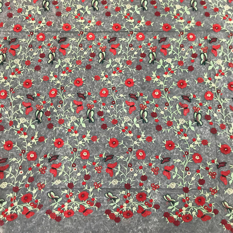 Embroidered Fabric Butterfly Polyester for Women's Wear Wholesale Supp