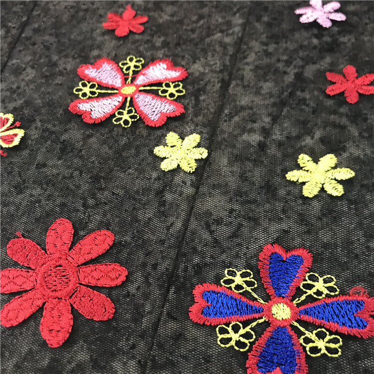 Floral Sequin Evening Polyester Embroidered Fabric for Bridal Wholesal