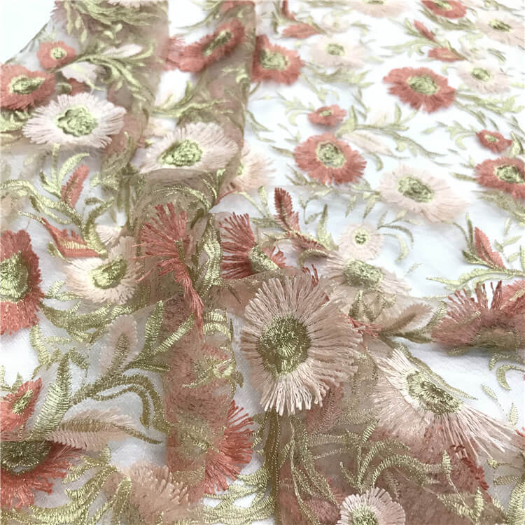 Embroidered Fabric Dress Women's Polyester for Women's Wear Wholesale 3
