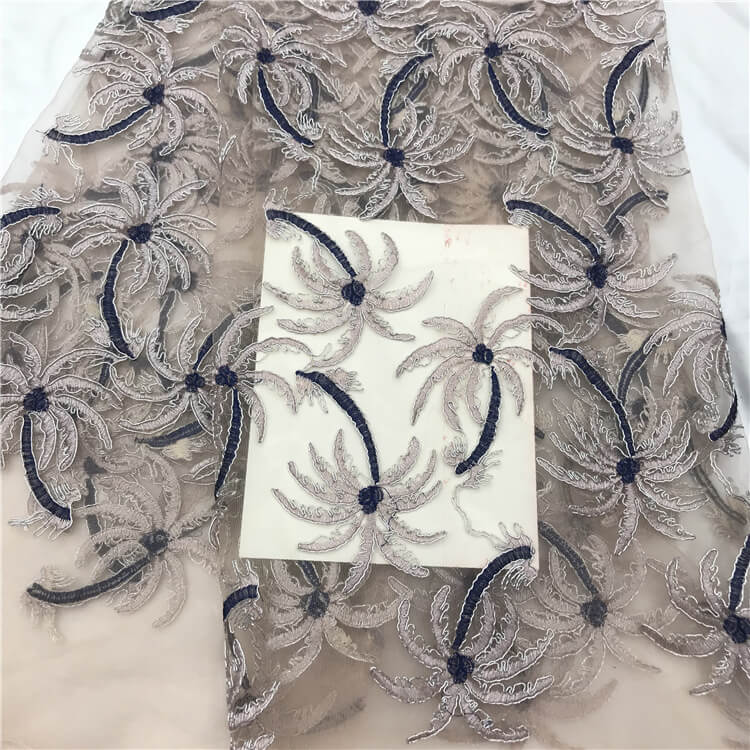 Embroidered Fabric Dress Cord Polyester for Women's Wear Wholesale Sup