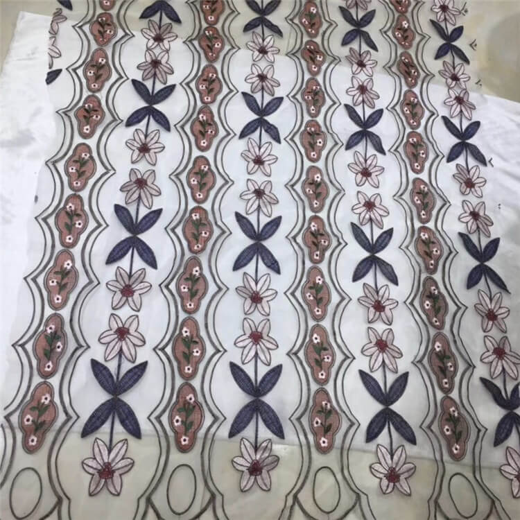 Embroidered Fabric Dress Evening Polyester for Women's Wear Wholesale 4