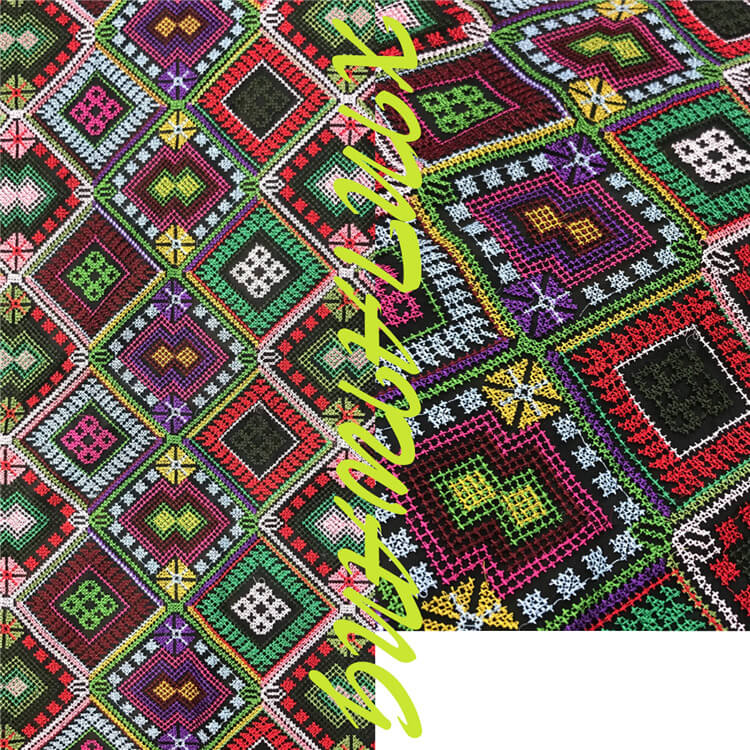Cross Stitch Dress Women's Polyester Embroidered Fabric for Women's We