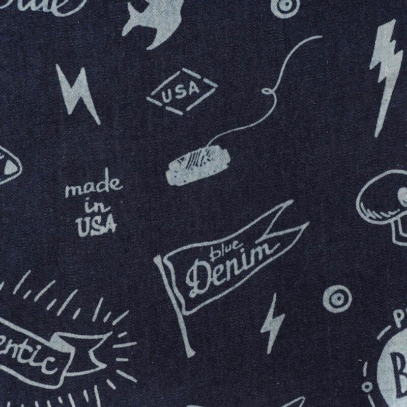 Printed 100% Cotton Woven Denim Fabric for Blouse Wholesale Supplier