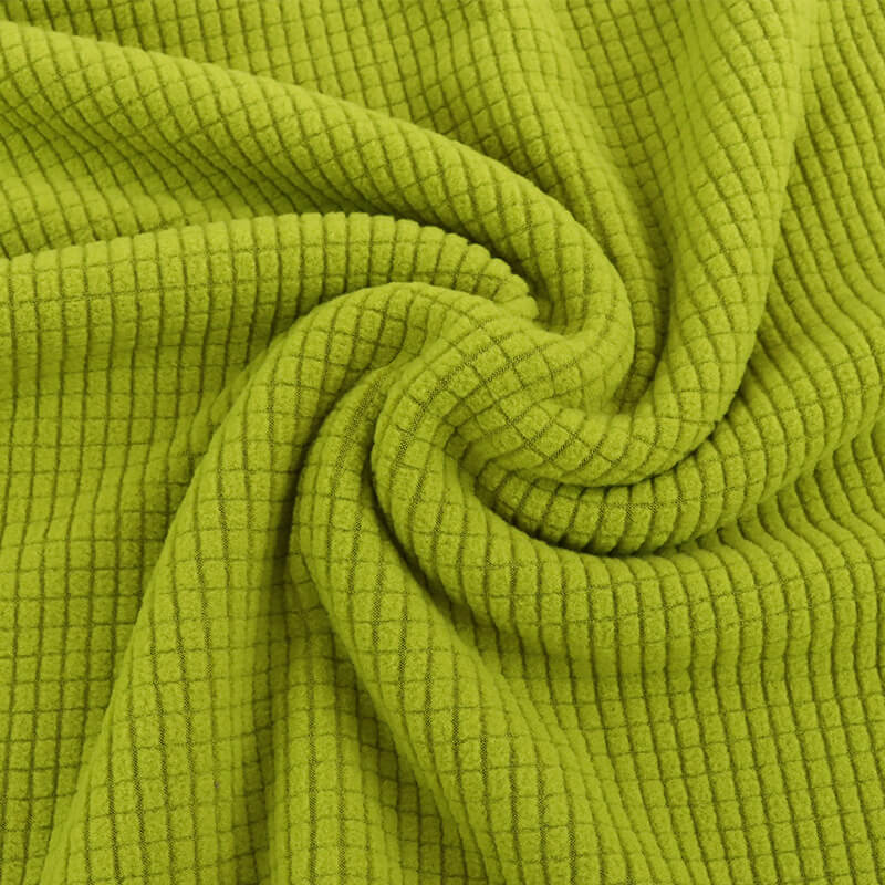 Plaid Jacquard Sofa Polyester Knit Polar Fleece Fabric for Sofa Cover