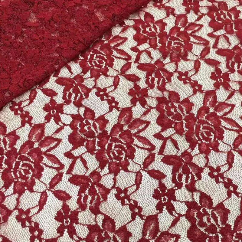 Lace Trim Lace Fabric Peony Nylon Warp Knit for Apparel Wholesale Supp