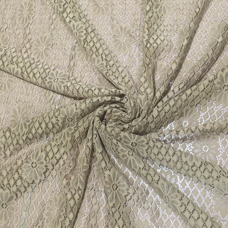 Lace Trim Cutwork Women's Nylon Warp Knit Lace Fabric for Women's Wear