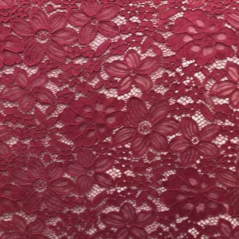 Lace Trim Cutwork Women's Nylon Warp Knit Lace Fabric for Women's Wear