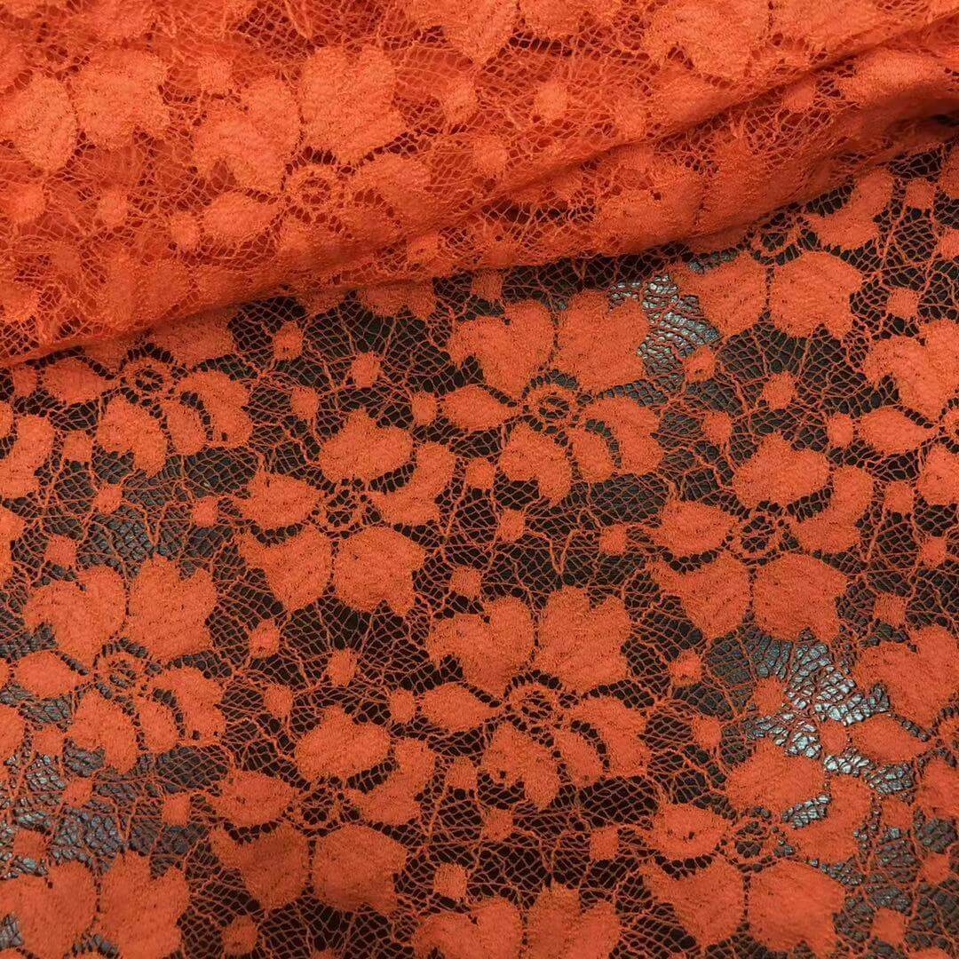 Lace Fabric Dress Bridal Nylon Warp Knit for Women's Wear Wholesale Su