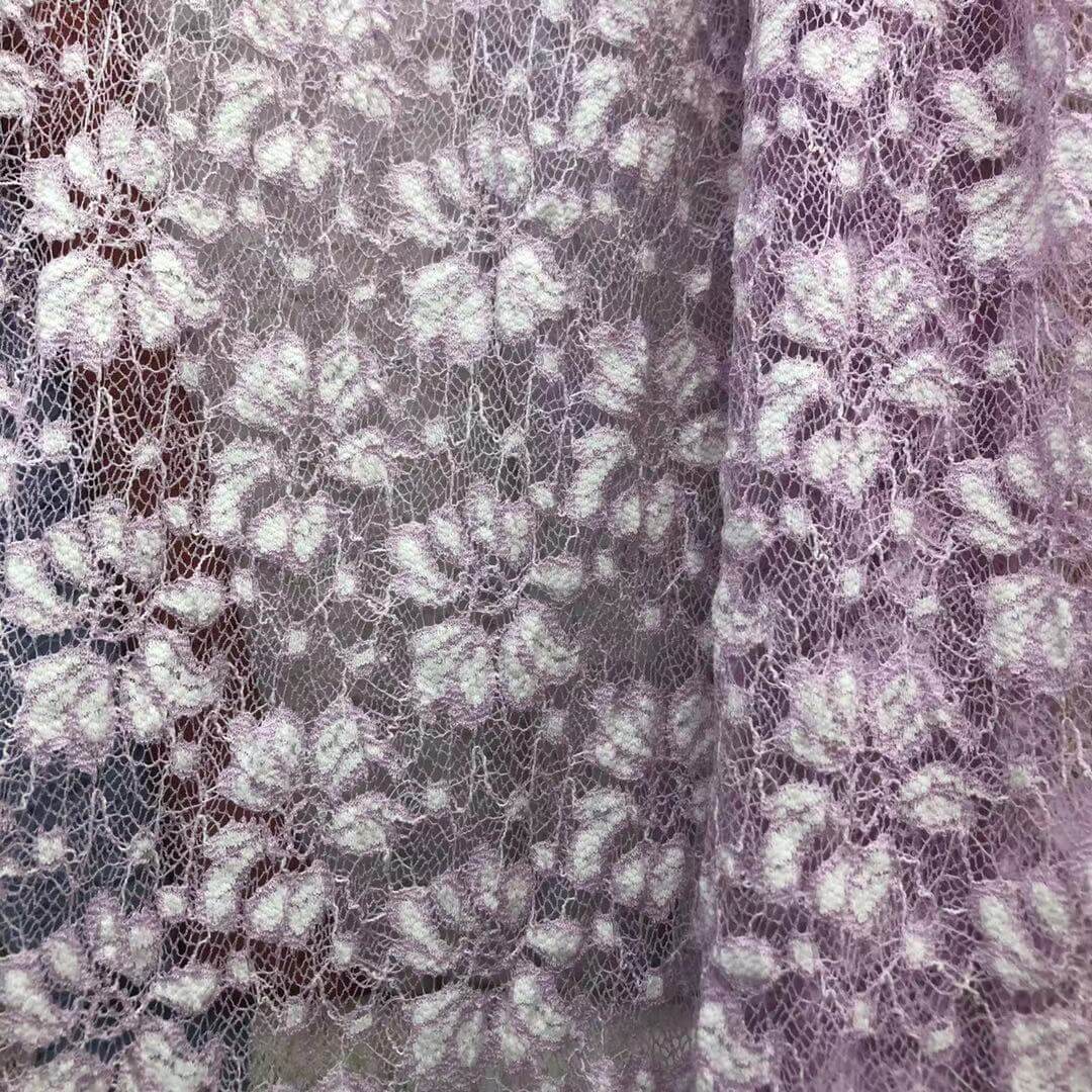 Lace Fabric Dress Bridal Nylon Warp Knit for Women's Wear Wholesale Su