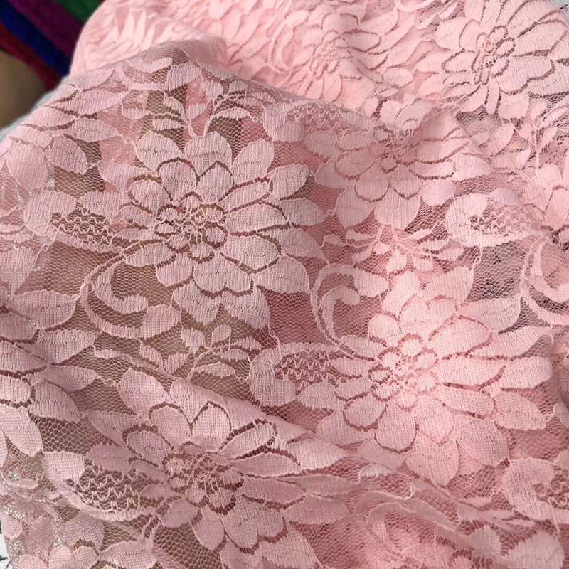 Lace Fabric Dress Women's Nylon Warp Knit for Women's Wear Wholesale S