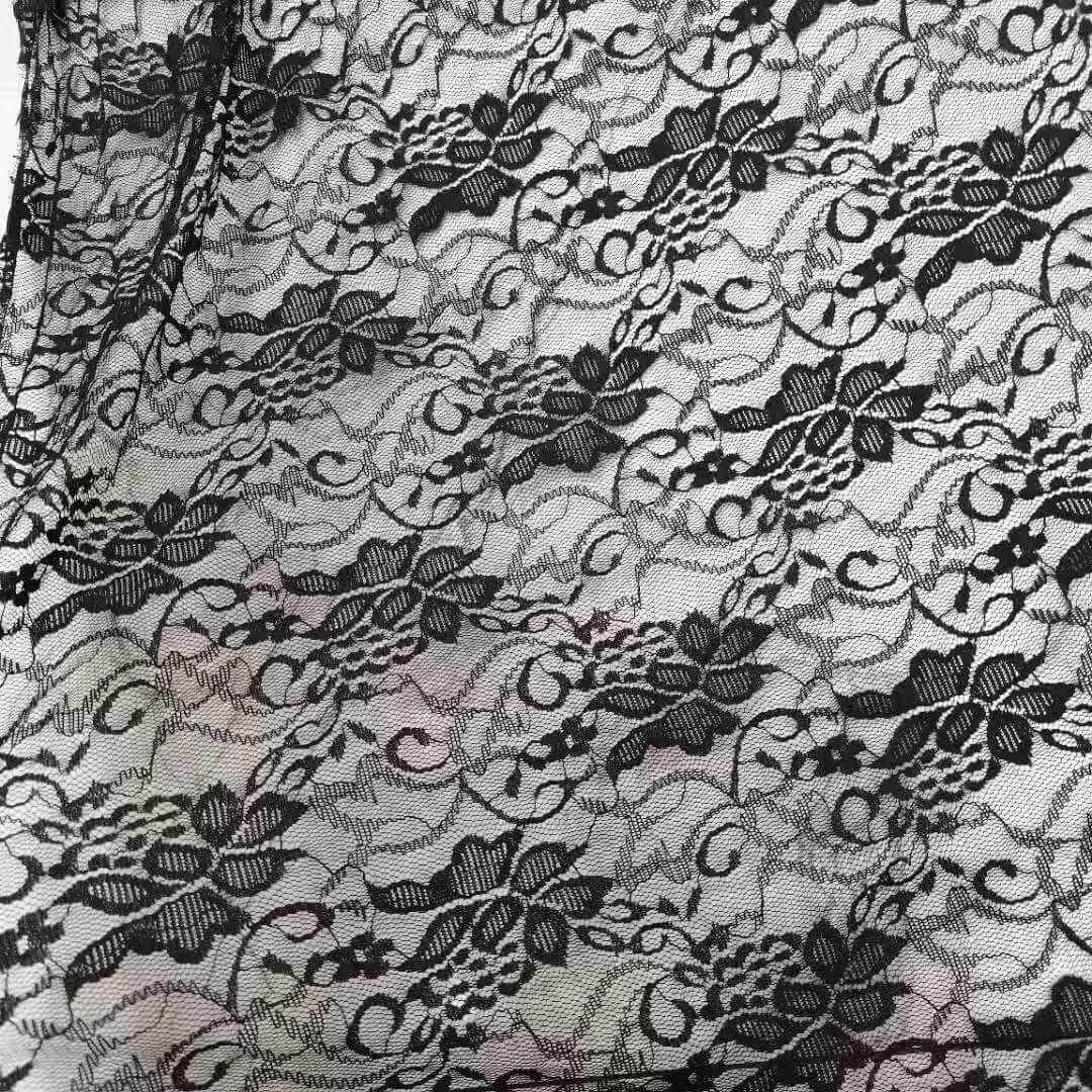 Bridal Evening Women's Nylon Warp Knit Lace Fabric for Women's Wear Wh