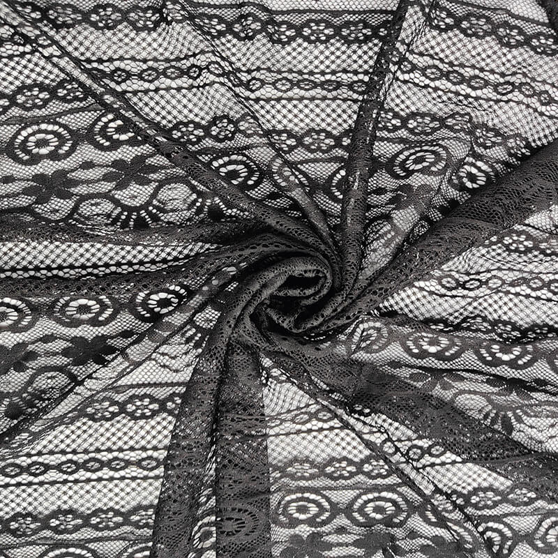 Lace Trim Lace Fabric Dress Nylon Warp Knit for Women's Wear Wholesale