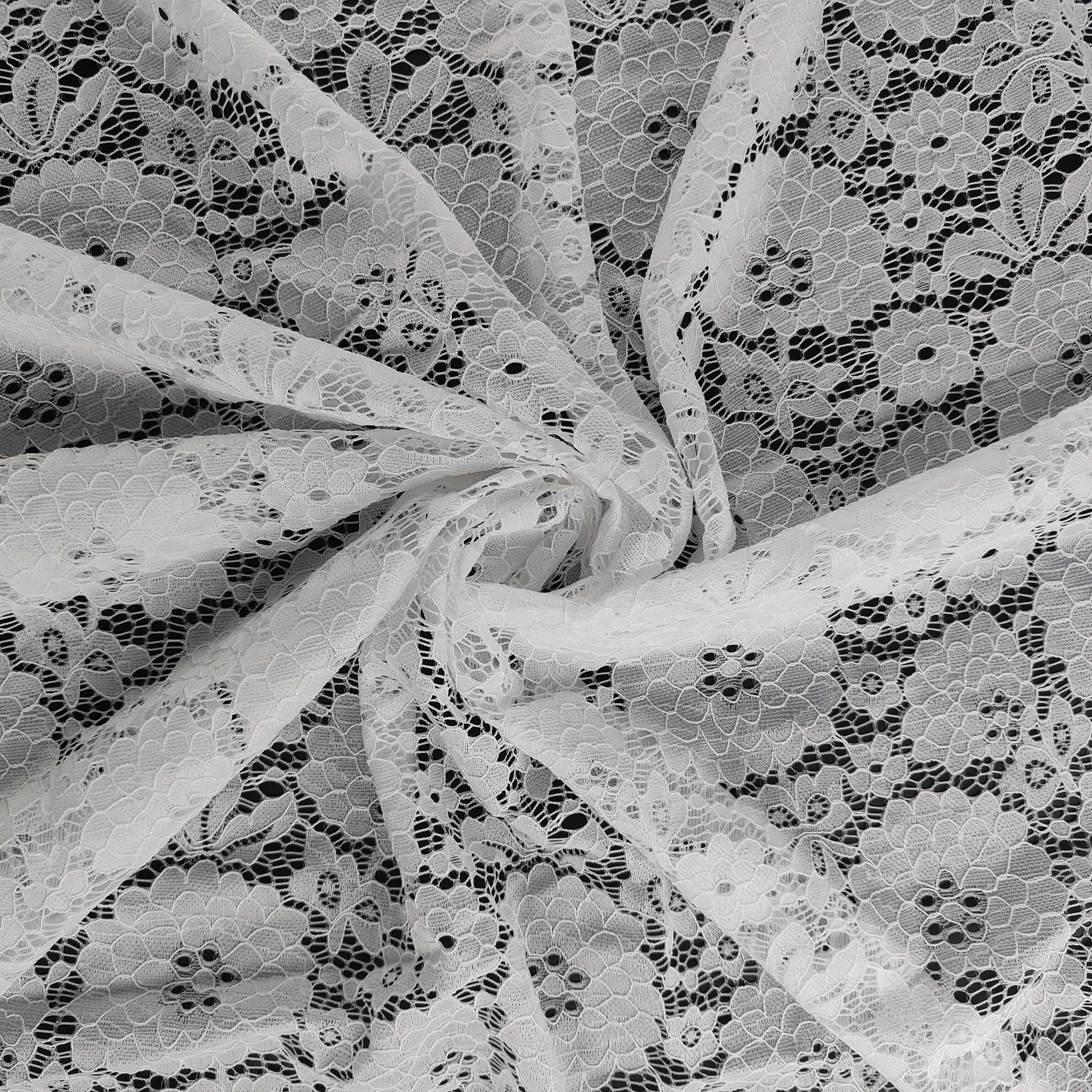 Lace Fabric Cutwork Nylon Warp Knit Wholesale Supplier