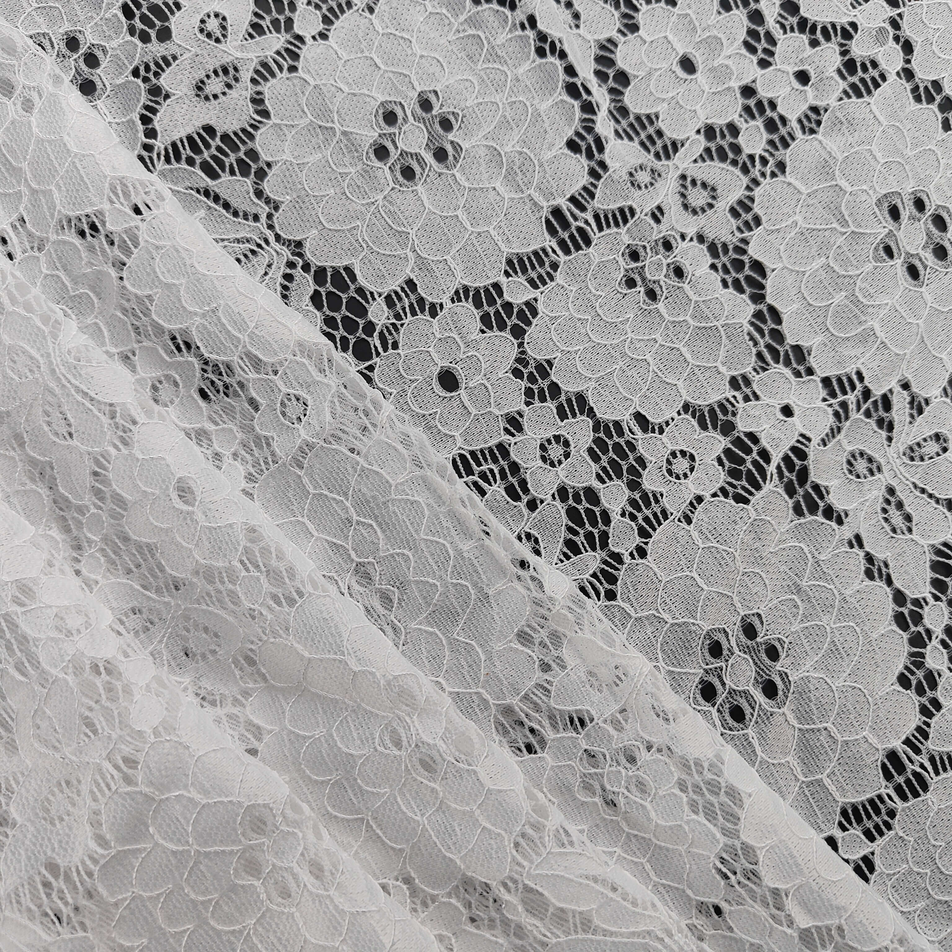 Lace Fabric Cutwork Nylon Warp Knit Wholesale Supplier