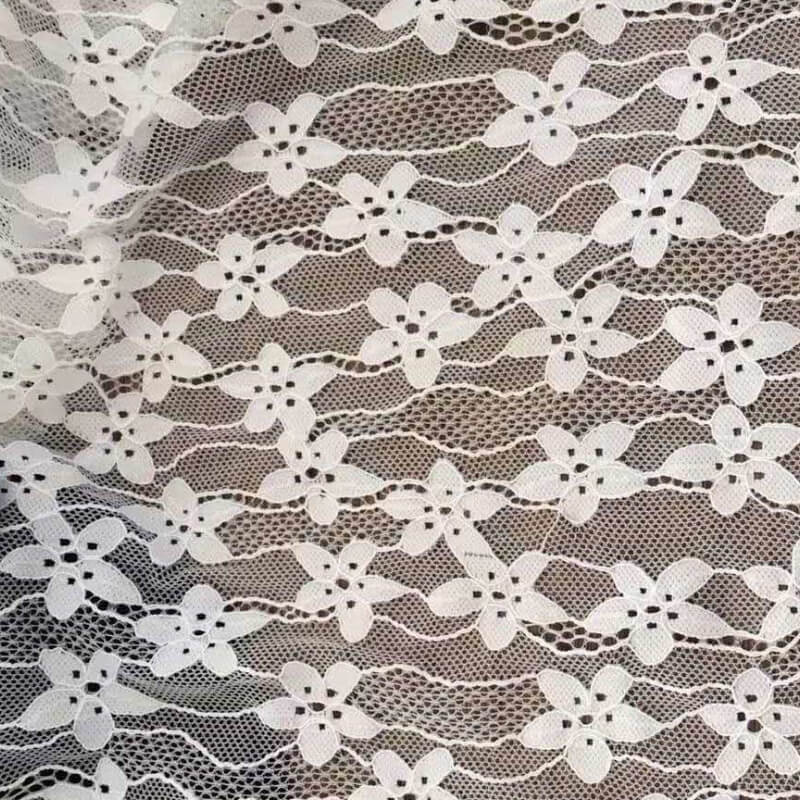 Lace Trim Lace Fabric Cutwork Nylon Warp Knit for Apparel Wholesale Su