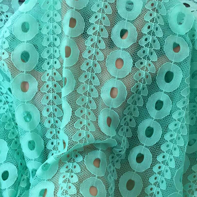 Lace Trim Lace Fabric Cutwork Nylon Warp Knit for Women's Wear Wholesa