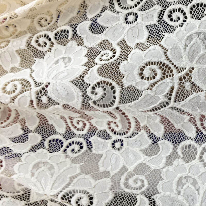 Lace Trim Nylon Warp Knit Lace Fabric for Apparel Wholesale Supplier 3