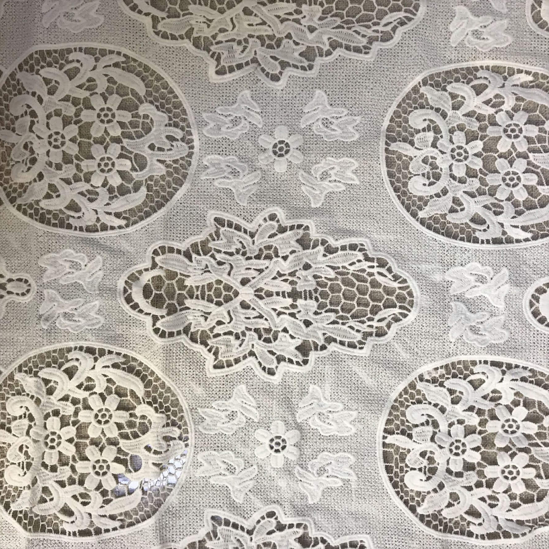 Lace Fabric Milk Silk Cutwork Polyester for Bridal Wholesale Supplier 6