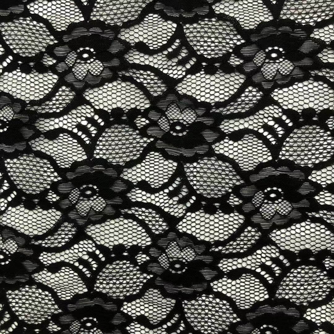 Lace Fabric Bridal Evening Nylon Warp Knit for Women's Wear Wholesale