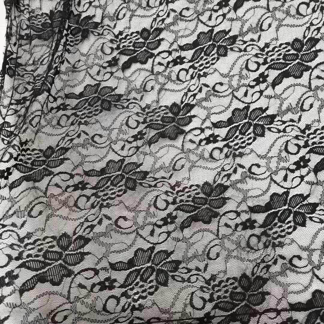 Bridal Evening Women's Nylon Warp Knit Lace Fabric for Women's Wear Wh