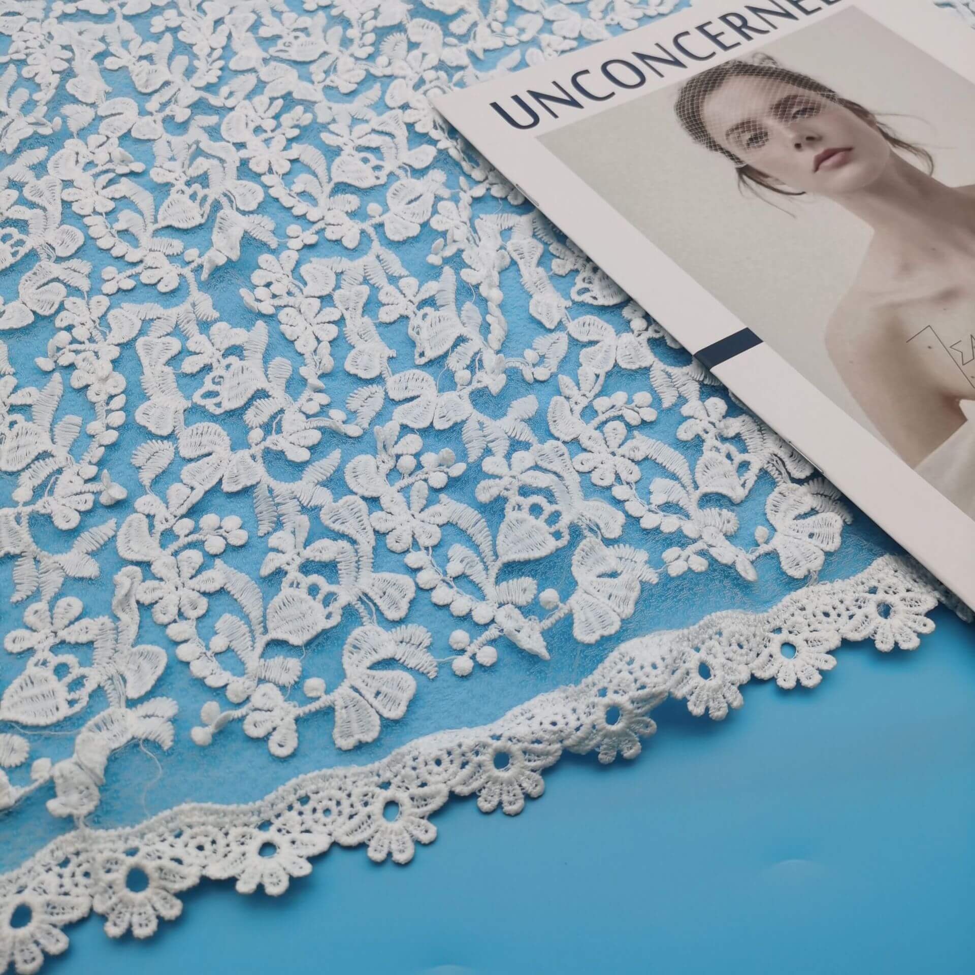 Lace Fabric Milk Silk Water Soluble Polyester for Apparel Wholesale Su