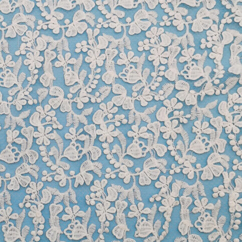 Lace Fabric Milk Silk Water Soluble Polyester for Apparel Wholesale Su