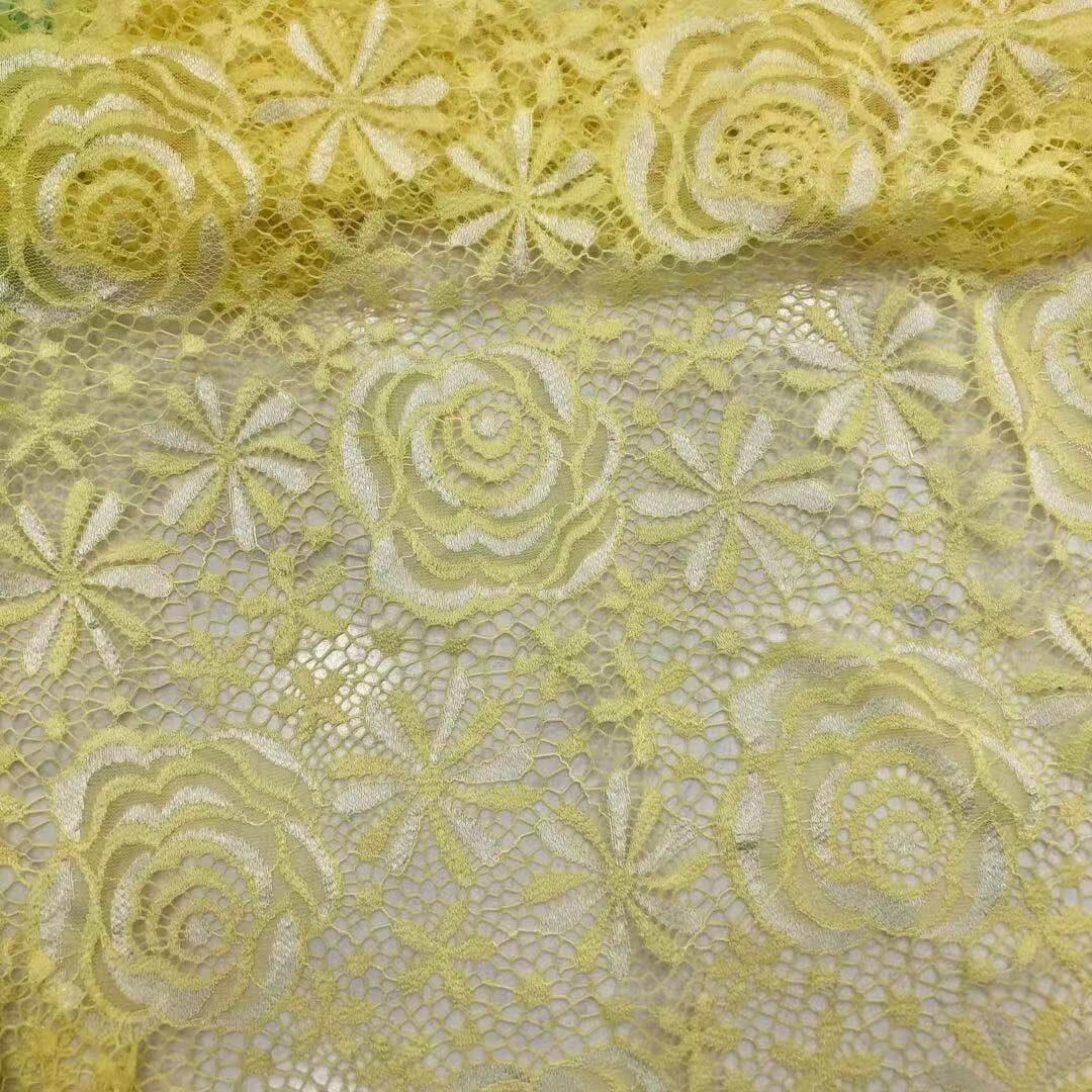 Lace Fabric Dress Large Floral for Women's Wear Wholesale Supplier 3