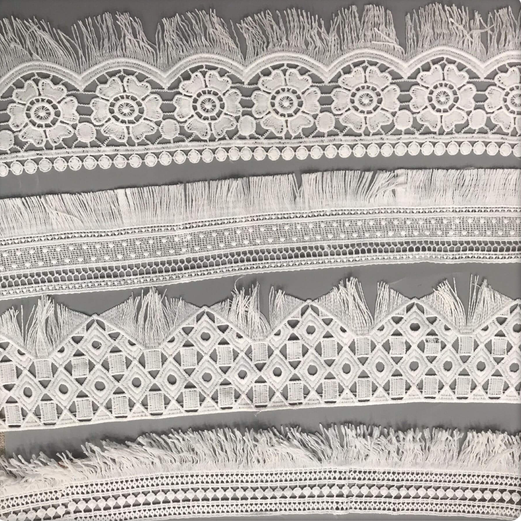 Milk Silk Wide Lace Cutwork Polyester Lace Fabric for Lingerie Wholesa
