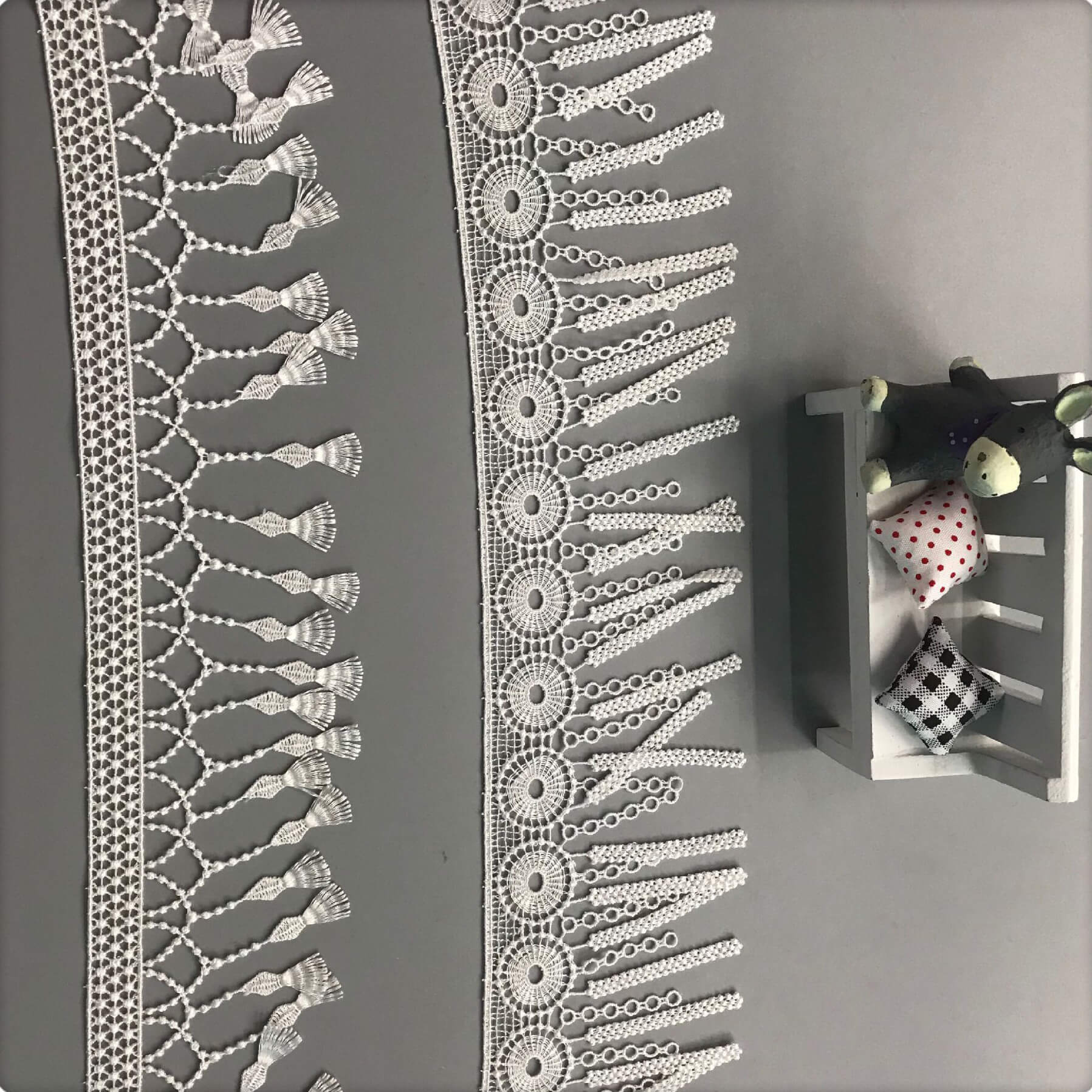 Water Soluble Lace Cutwork Water Soluble Polyester Lace Fabric for Lin