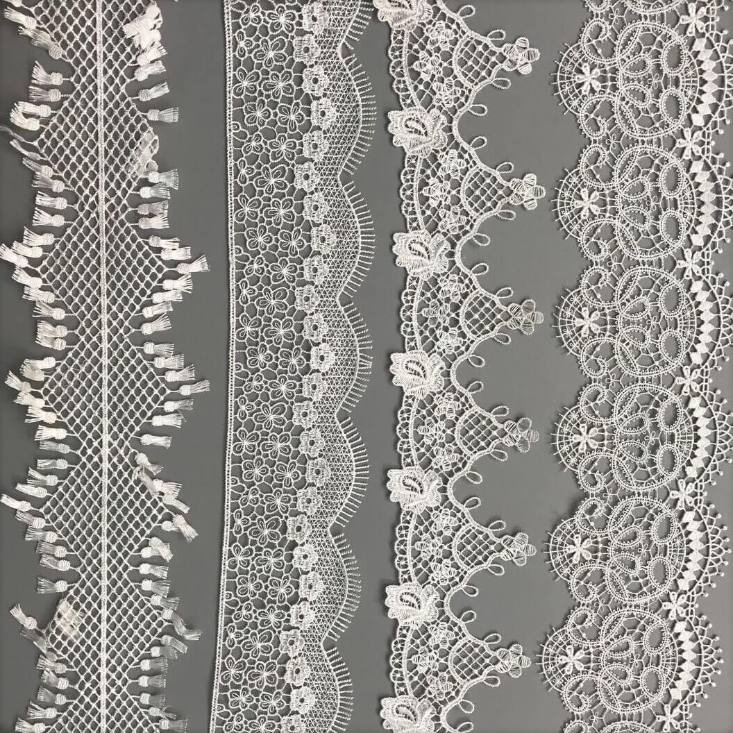 Water Soluble Lace Cutwork Water Soluble Polyester Lace Fabric for Lin