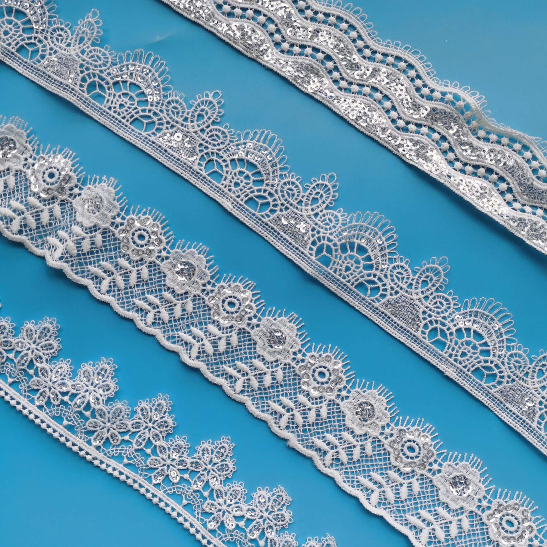 Milk Silk Cutwork Water Soluble Polyester Lace Fabric for Bridal Whole