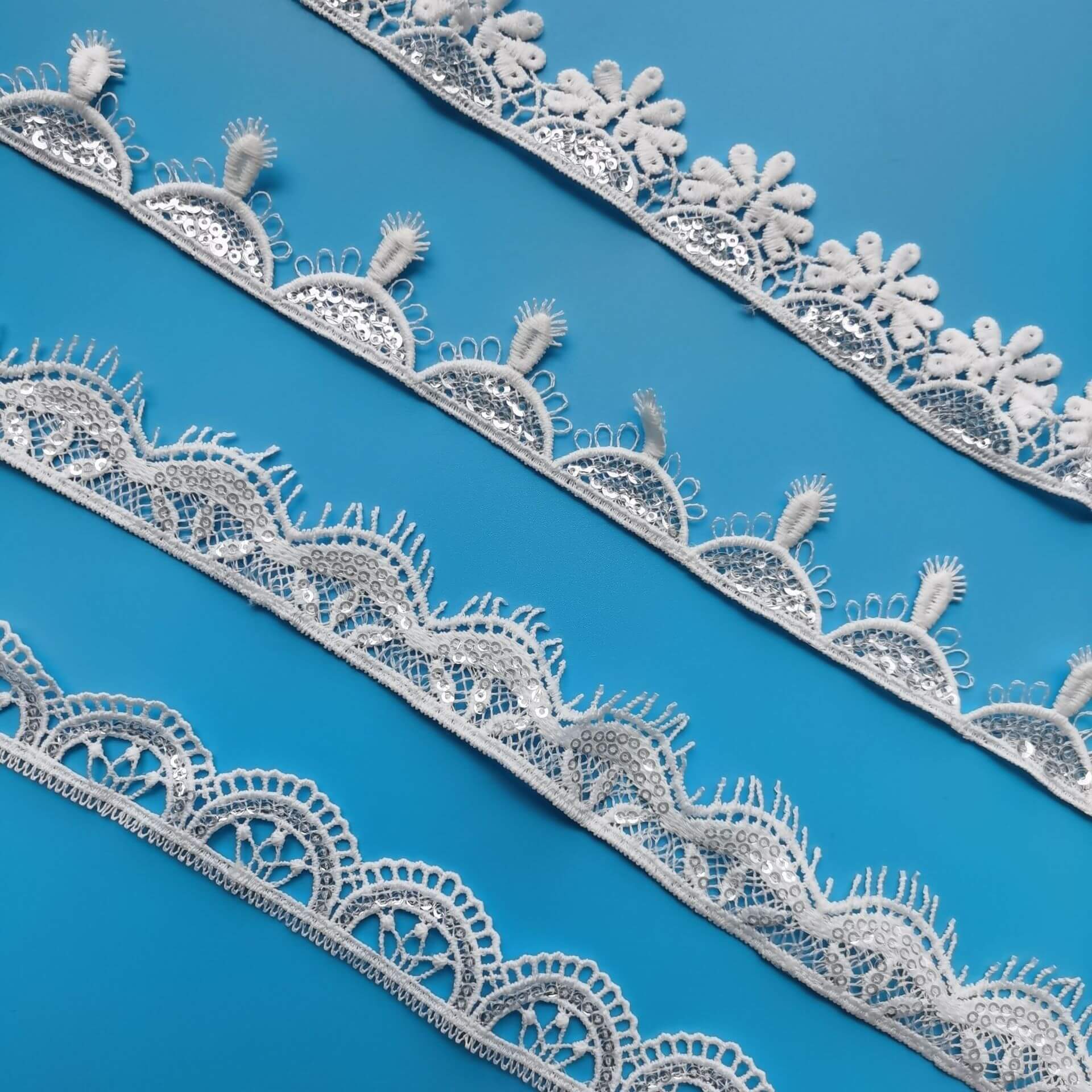 Water Soluble Lace Milk Silk Single Edge Polyester Lace Fabric for App