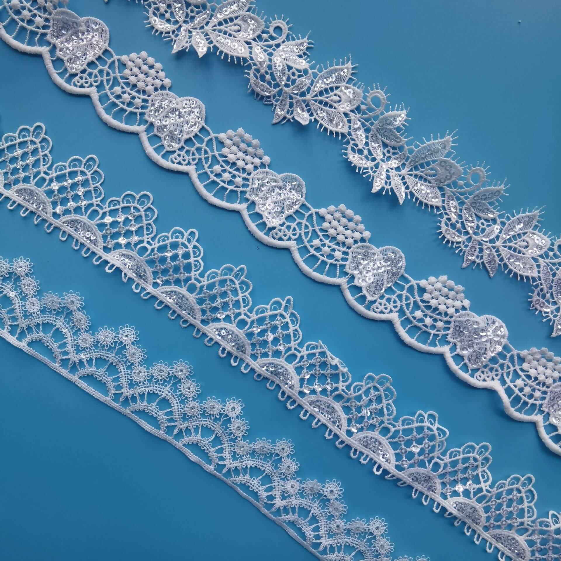 Milk Silk Single Edge Cutwork Nylon Lace Fabric for Apparel Wholesale