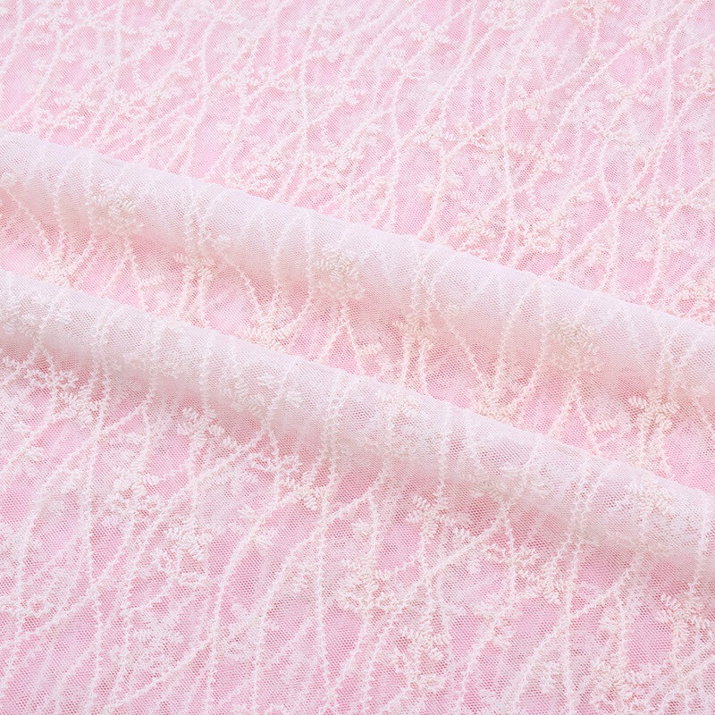 Embroidered Fabric Water Soluble Cotton Thread 100% Cotton Lace Fabric