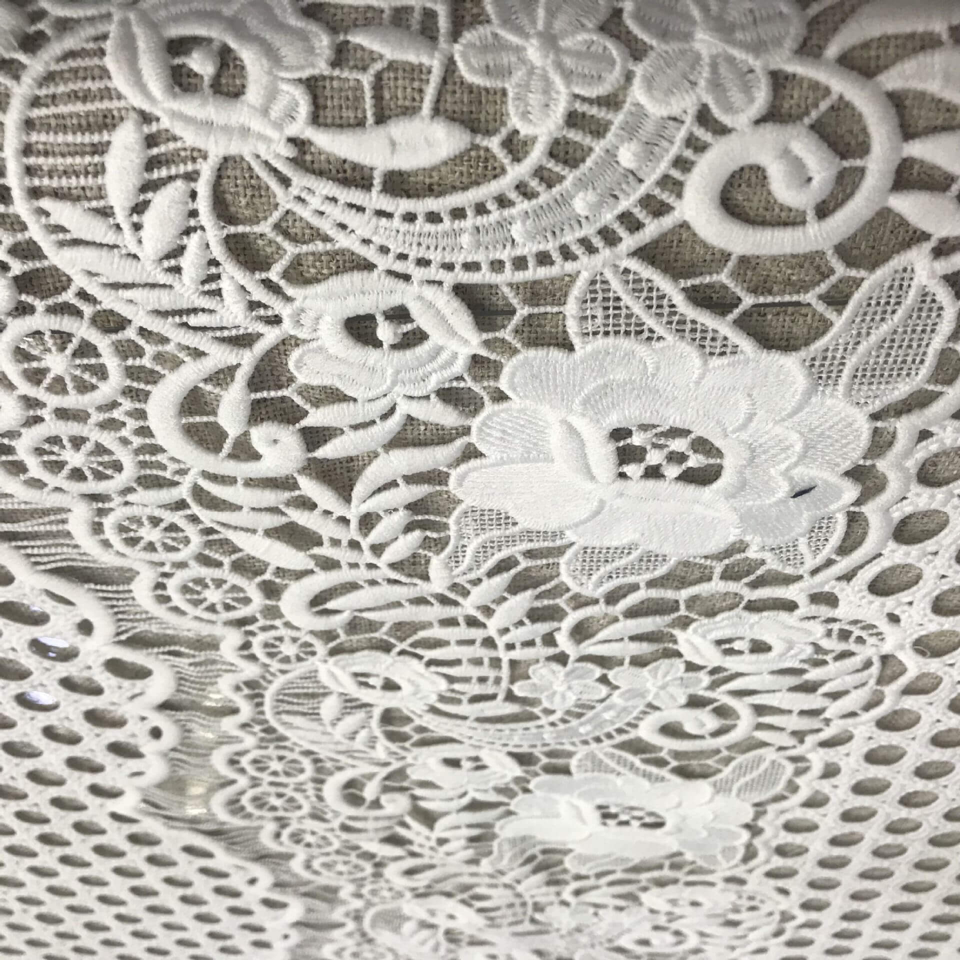 Lace Fabric Embroidered Fabric Milk Silk Polyester for Women's Wear Wh 4
