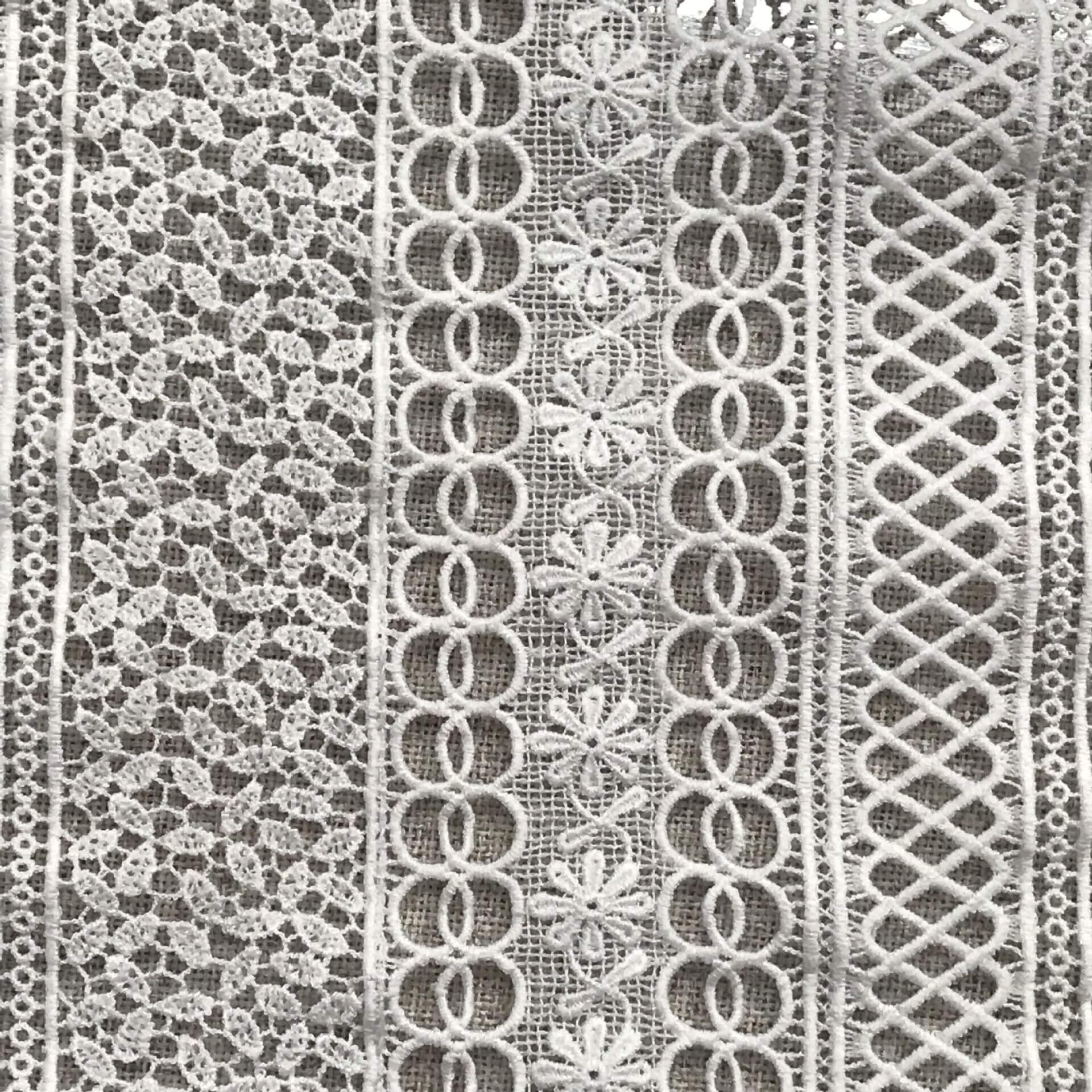 Lace Fabric Embroidered Fabric Milk Silk Polyester for Women's Wear Wh