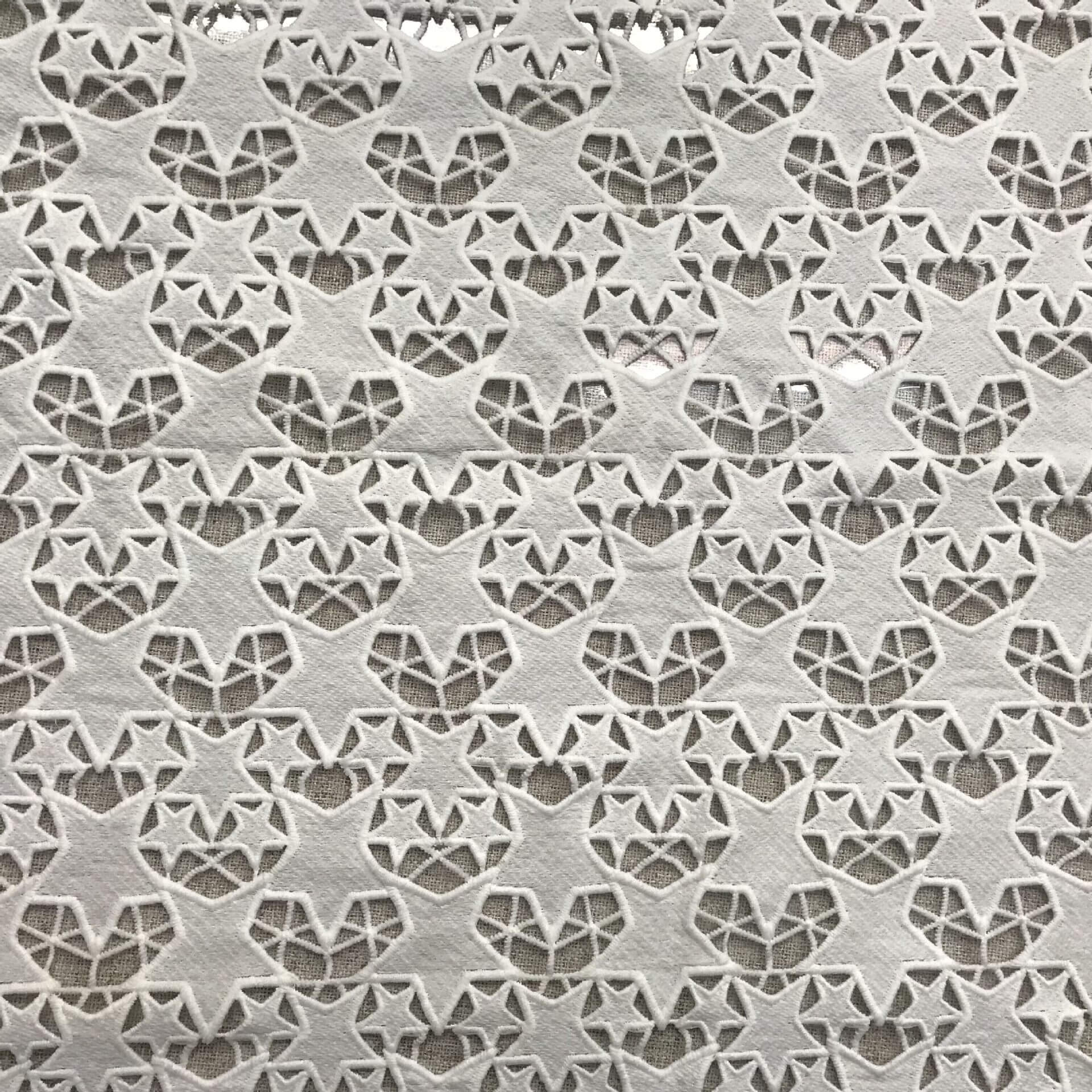 Lace Fabric Embroidered Fabric Milk Silk Polyester for Women's Wear Wh