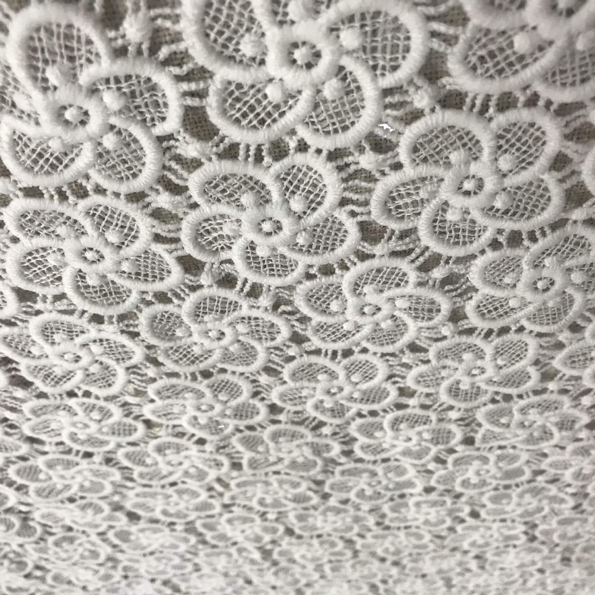 Lace Fabric Embroidered Fabric Milk Silk Polyester for Women's Wear Wh 3