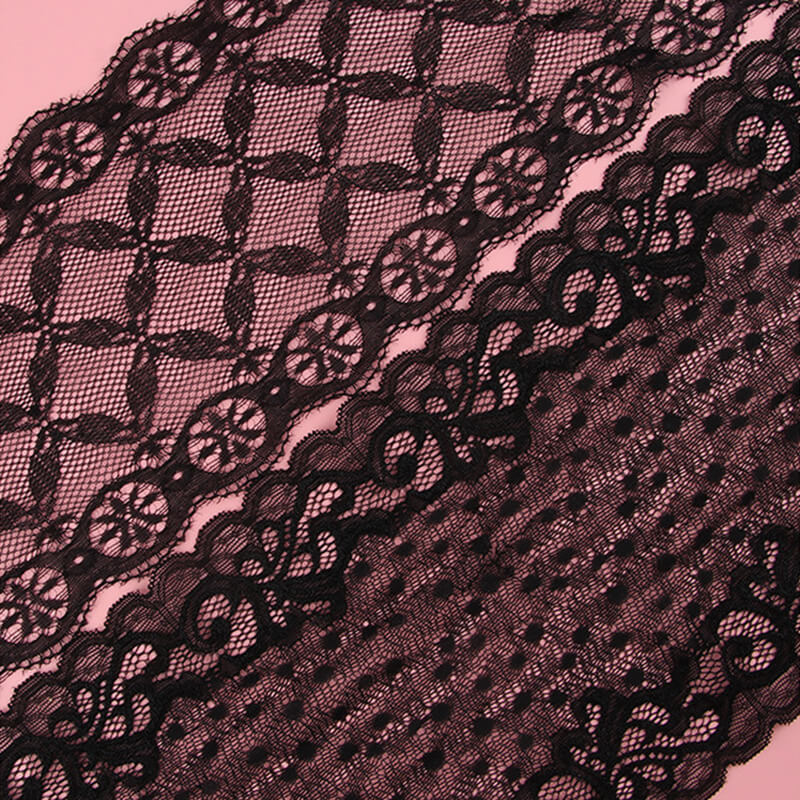 Lace Trim Lingerie Nylon Warp Knit Lace Fabric for Lingerie Wholesale
