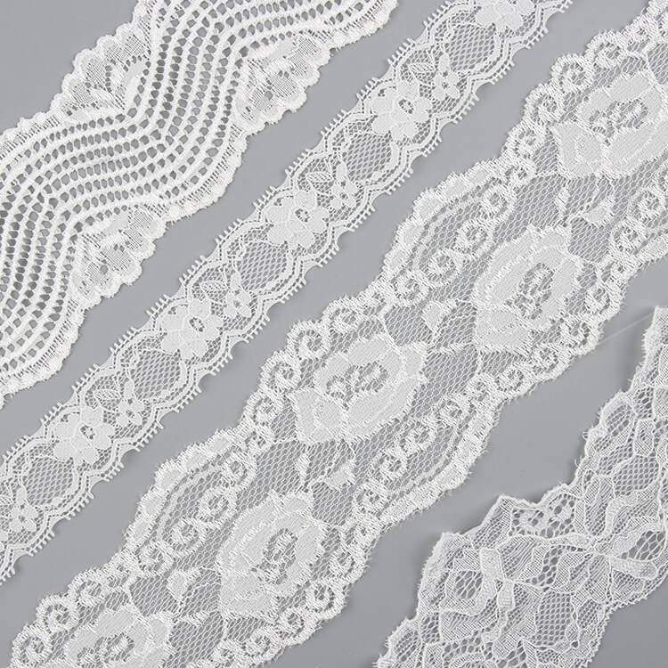Lace Trim Kids Nylon Warp Knit Lace Fabric for Kids Wear Wholesale Sup