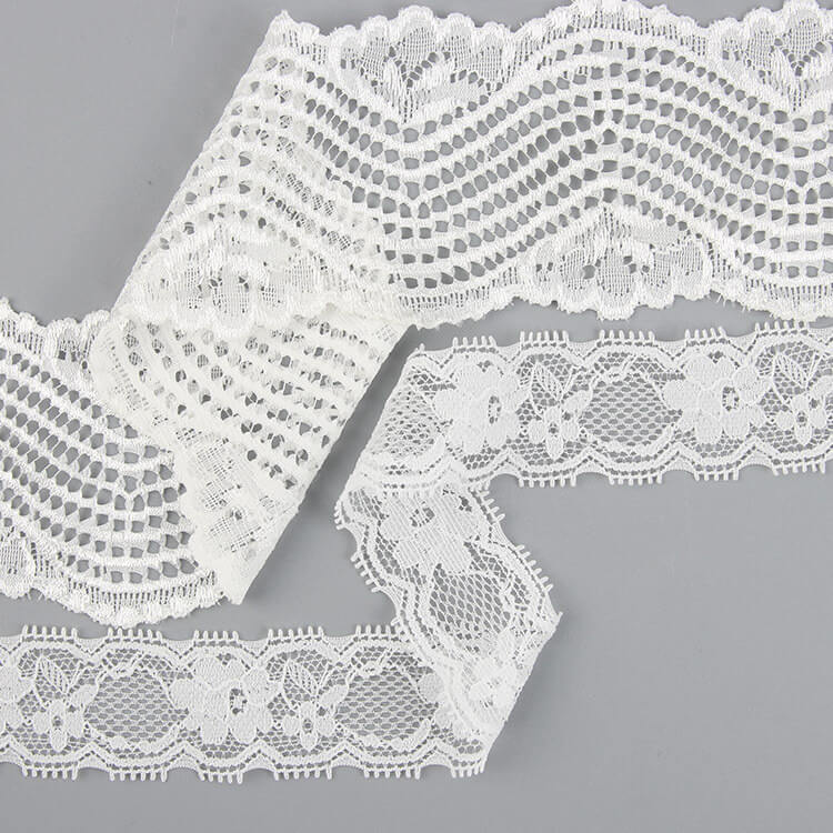Lace Trim Kids Nylon Warp Knit Lace Fabric for Kids Wear Wholesale Sup