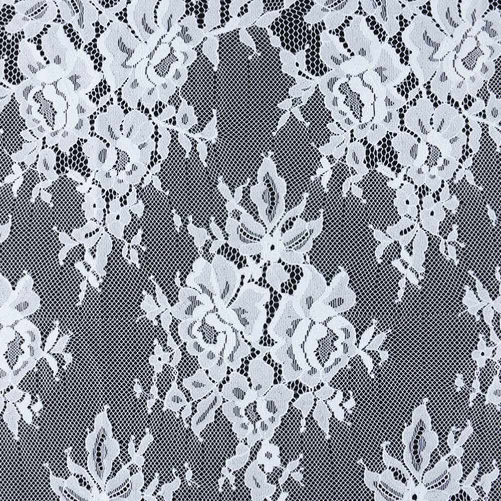 Lace Fabric Eyelash Black Nylon Warp Knit for Bridal Wholesale Supplie 4
