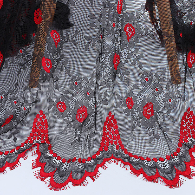 Lace Trim Lace Fabric Eyelash Warp Knit for Apparel Wholesale Supplier