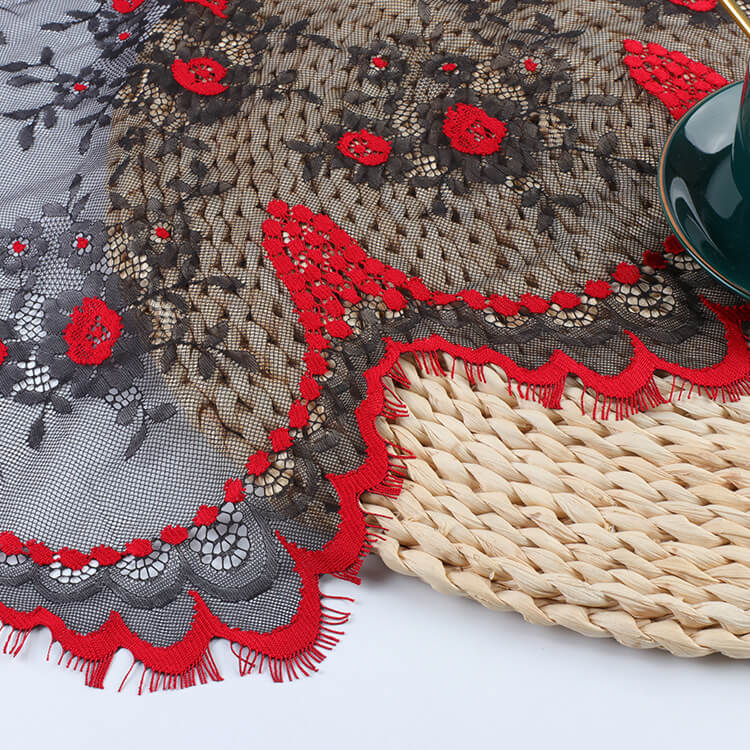 Lace Trim Lace Fabric Eyelash Warp Knit for Apparel Wholesale Supplier 4