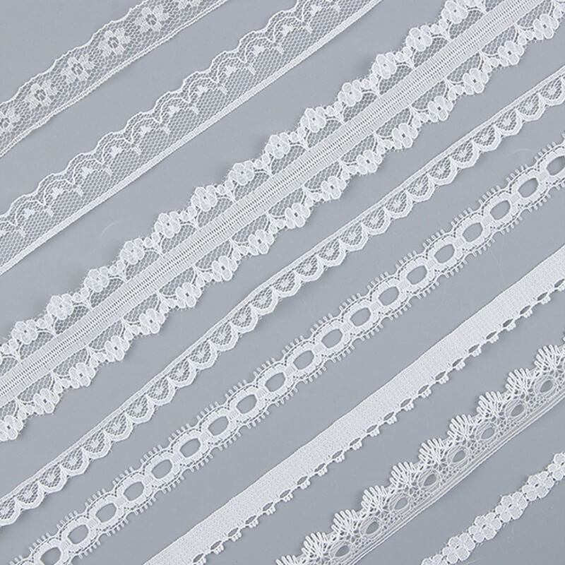 Lace Trim White Nylon Lace Fabric for Apparel Wholesale Supplier