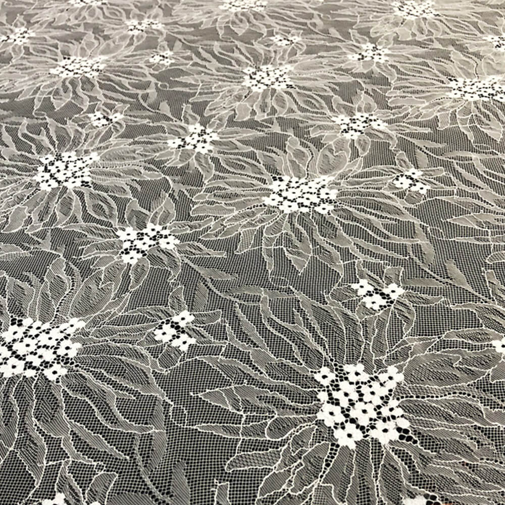 Lace Fabric Floral White for Bridal Wholesale Supplier