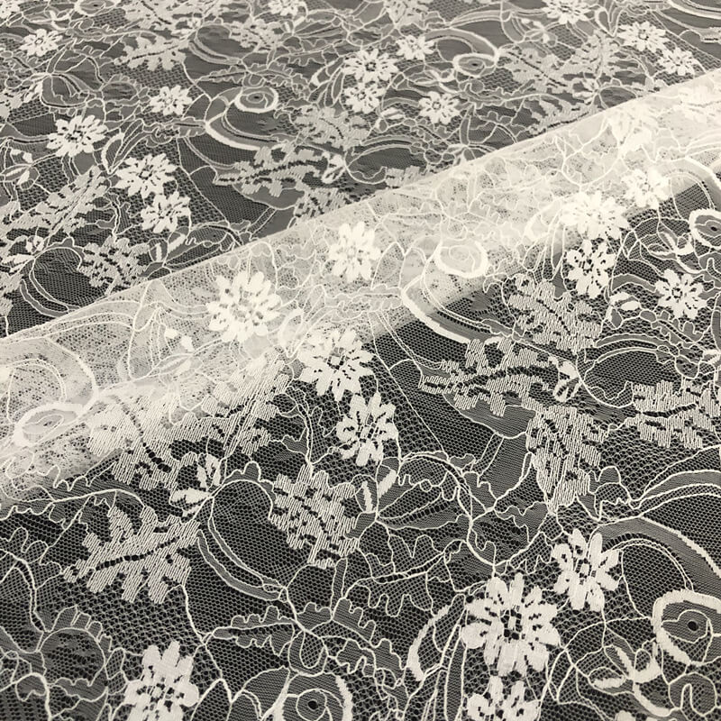 Lace Fabric White Bridal Nylon for Bridal Wholesale Supplier