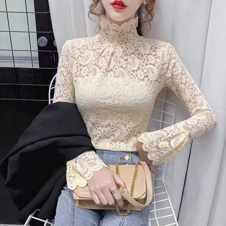 Lace Trim Scallop Edge Nylon Warp Knit Lace Fabric for Women's Wear Wh